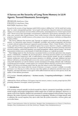 A Survey on the Security of Long-Term Memory in LLM Agents: Toward Mnemonic Sovereignty