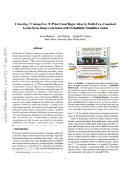C-GenReg: Training-Free 3D Point Cloud Registration by Multi-View-Consistent Geometry-to-Image Generation with Probabilistic Modalities Fusion