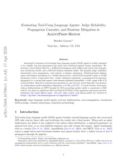 Evaluating Tool-Using Language Agents: Judge Reliability, Propagation Cascades, and Runtime Mitigation in AgentProp-Bench