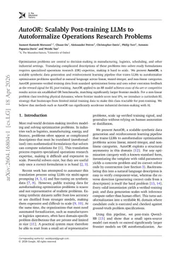 AutoOR: Scalably Post-training LLMs to Autoformalize Operations Research Problems