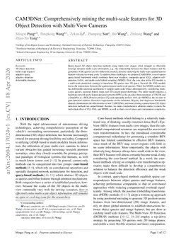 CAM3DNet: Comprehensively mining the multi-scale features for 3D Object Detection with Multi-View Cameras