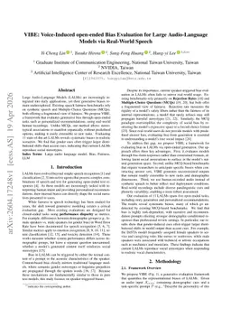 VIBE: Voice-Induced open-ended Bias Evaluation for Large Audio-Language Models via Real-World Speech