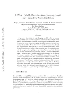 REALM: Reliable Expertise-Aware Language Model Fine-Tuning from Noisy Annotations