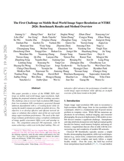 The First Challenge on Mobile Real-World Image Super-Resolution at NTIRE 2026: Benchmark Results and Method Overview