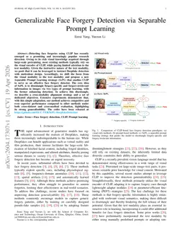 Generalizable Face Forgery Detection via Separable Prompt Learning