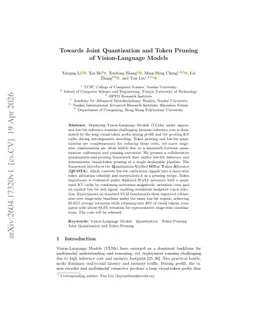 Towards Joint Quantization and Token Pruning of Vision-Language Models