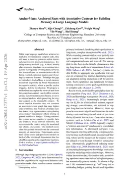 AnchorMem: Anchored Facts with Associative Contexts for Building Memory in Large Language Models