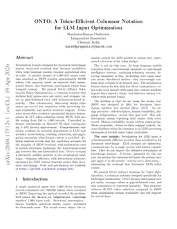 ONTO: A Token-Efficient Columnar Notation for LLM Input Optimization