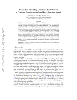 SafeAnchor: Preventing Cumulative Safety Erosion in Continual Domain Adaptation of Large Language Models