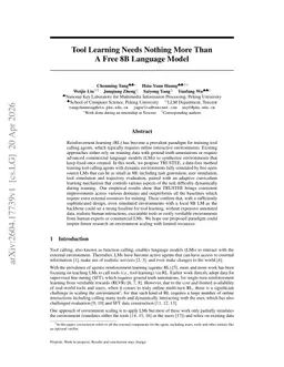 Tool Learning Needs Nothing More Than a Free 8B Language Model