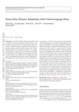 Source-Free Domain Adaptation with Vision-Language Prior