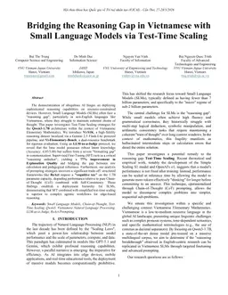 Bridging the Reasoning Gap in Vietnamese with Small Language Models via Test-Time Scaling