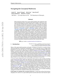 Navigating the Conceptual Multiverse