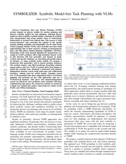 SYMBOLIZER: Symbolic Model-free Task Planning with VLMs