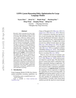 LEPO: Latent Reasoning Policy Optimization for Large Language Models