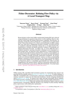 Fisher Decorator: Refining Flow Policy via A Local Transport Map