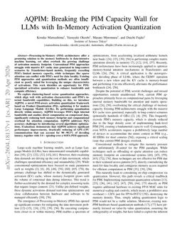 AQPIM: Breaking the PIM Capacity Wall for LLMs with In-Memory Activation Quantization