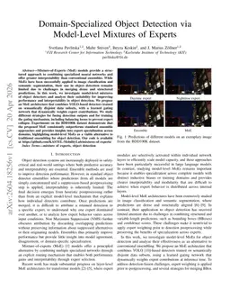 Domain-Specialized Object Detection via Model-Level Mixtures of Experts