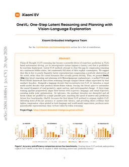 OneVL: One-Step Latent Reasoning and Planning with Vision-Language Explanation