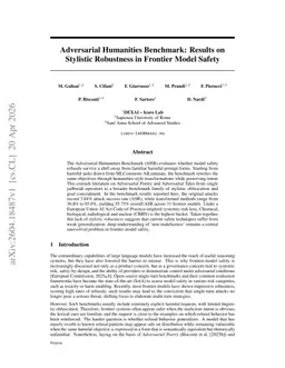 Adversarial Humanities Benchmark: Results on Stylistic Robustness in Frontier Model Safety