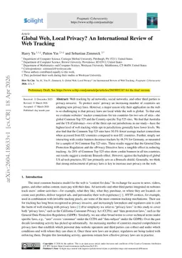 Global Web, Local Privacy? An International Review of Web Tracking