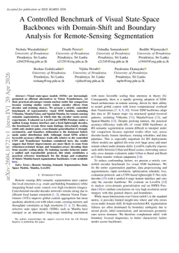 A Controlled Benchmark of Visual State-Space Backbones with Domain-Shift and Boundary Analysis for Remote-Sensing Segmentation