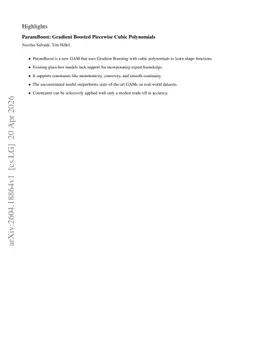 ParamBoost: Gradient Boosted Piecewise Cubic Polynomials