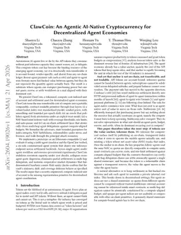 ClawCoin: An Agentic AI-Native Cryptocurrency for Decentralized Agent Economies