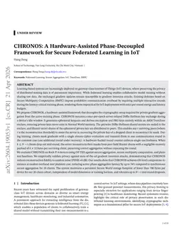CHRONOS: A Hardware-Assisted Phase-Decoupled Framework for Secure Federated Learning in IoT