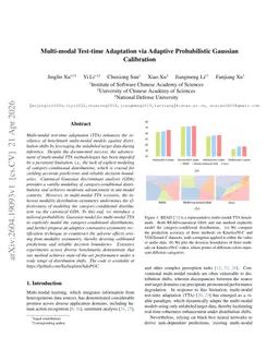 Multi-modal Test-time Adaptation via Adaptive Probabilistic Gaussian Calibration