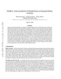 FedSEA: Achieving Benefit of Parallelization in Federated Online Learning