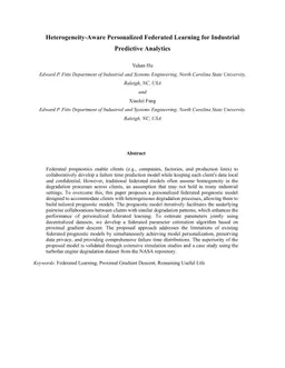 Heterogeneity-Aware Personalized Federated Learning for Industrial Predictive Analytics