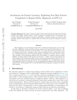Involuntary In-Context Learning: Exploiting Few-Shot Pattern Completion to Bypass Safety Alignment in GPT-5.4