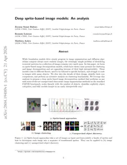 Deep sprite-based image models: An analysis