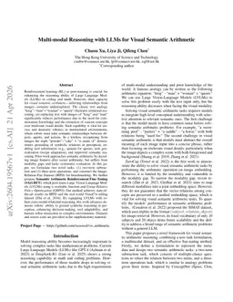 Multi-modal Reasoning with LLMs for Visual Semantic Arithmetic