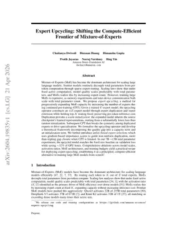 Expert Upcycling: Shifting the Compute-Efficient Frontier of Mixture-of-Experts