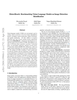 DistortBench: Benchmarking Vision Language Models on Image Distortion Identification