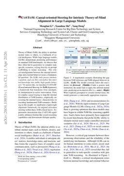 CoSToM:Causal-oriented Steering for Intrinsic Theory-of-Mind Alignment in Large Language Models