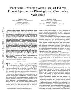 PlanGuard: Defending Agents against Indirect Prompt Injection via Planning-based Consistency Verification