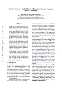 Think in Sentences: Explicit Sentence Boundaries Enhance Language Model's Capabilities