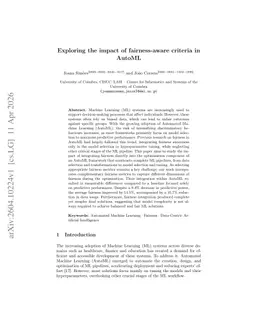 Exploring the impact of fairness-aware criteria in AutoML