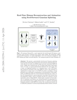 Real-Time Human Reconstruction and Animation using Feed-Forward Gaussian Splatting
