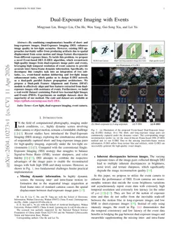 Dual-Exposure Imaging with Events
