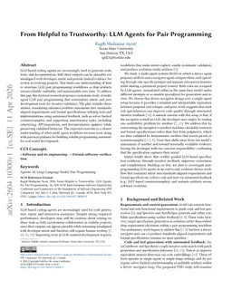 From Helpful to Trustworthy: LLM Agents for Pair Programming