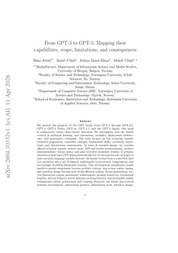 From GPT-3 to GPT-5: Mapping their capabilities, scope, limitations, and consequences