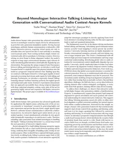 Beyond Monologue: Interactive Talking-Listening Avatar Generation with Conversational Audio Context-Aware Kernels