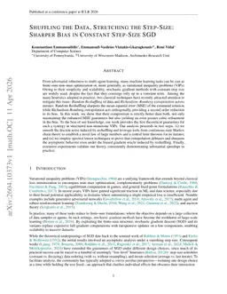 Shuffling the Data, Stretching the Step-size: Sharper Bias in constant step-size SGD