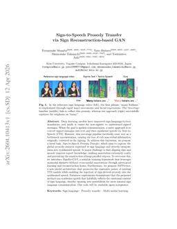 Sign-to-Speech Prosody Transfer via Sign Reconstruction-based GAN