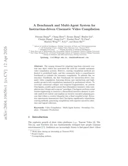 A Benchmark and Multi-Agent System for Instruction-driven Cinematic Video Compilation