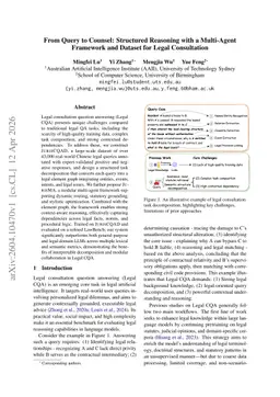 From Query to Counsel: Structured Reasoning with a Multi-Agent Framework and Dataset for Legal Consultation